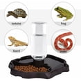 thumbnail image 3 of Dispensador de agua para reptiles, bebedero para tortugas, comedero para tortugas terrestres, dispensador de alimentos antidesbordamiento 2 en 1, accesorio para cuenco de plástico, color, 3 of 5