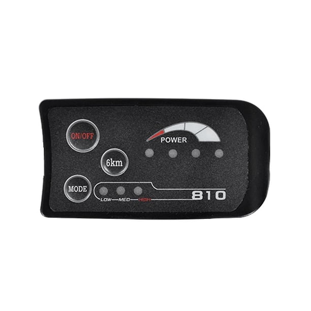 Medidor de pantalla LED para bicicleta eléctrica S810 de 5 pines IP65 de 24 V, 36 V, 48 V y 60 V para bicicleta eléctrica