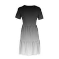 thumbnail image 4 of Homenesgenics Summer Dresses 2025 Women's Spring Casual Short Sleeve T Shirt Dress Tiered Mini Dresses With Pockets Black L, 4 of 6