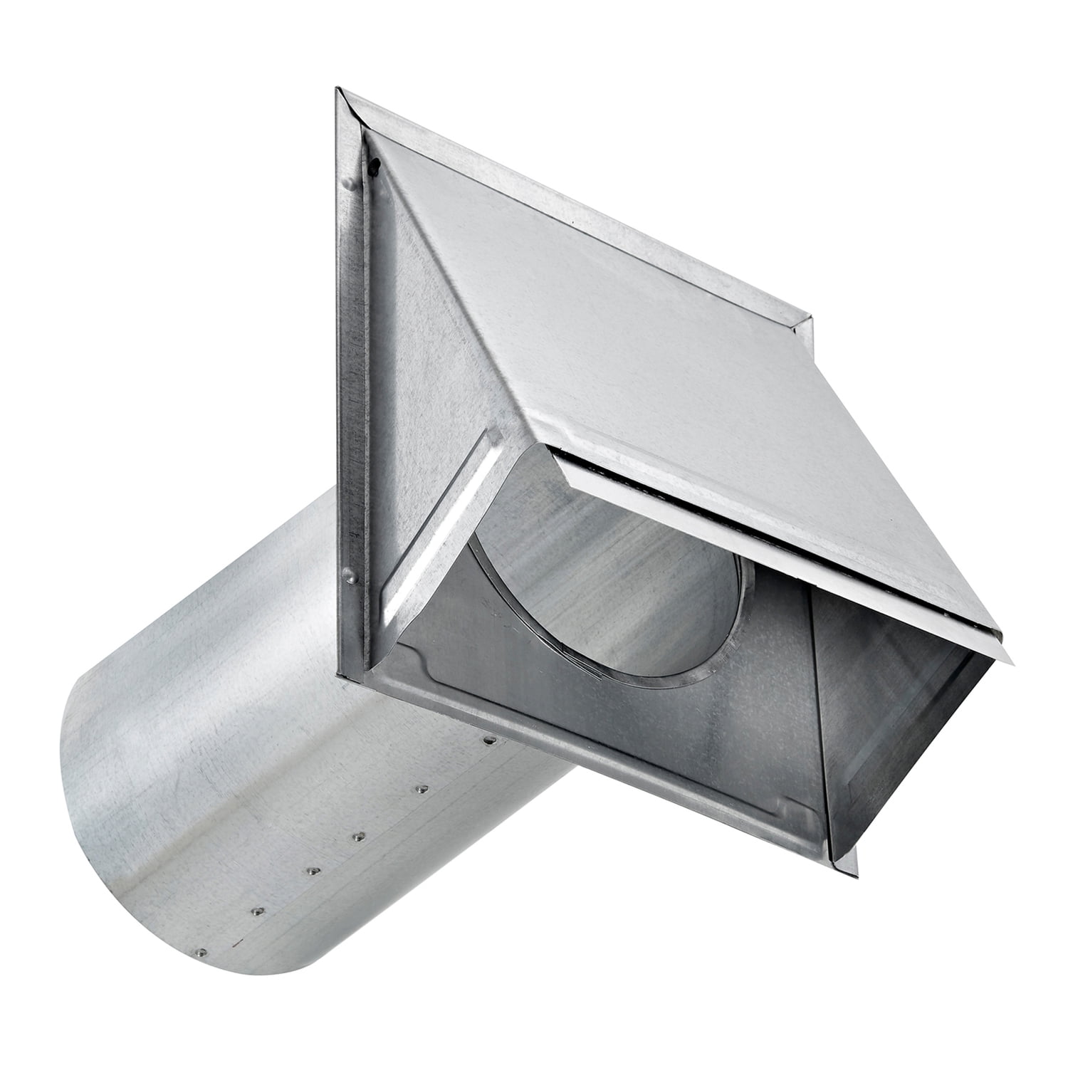 Lambro 6-In. 26-Gauge Galvanized Steel Exhaust Wall Hood Vent with Damper and 11-In. Pipe, 3460G-11, 3460G-11