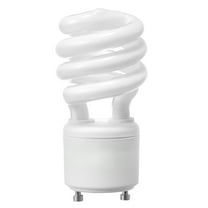 GE 13W CFL Light Bulbs 4-Pack, 2700K Warm Light, Energy Saving Spiral Lamp
