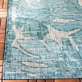 thumbnail image 5 of SAFAVIEH Courtyard Emma Floral Indoor/Outdoor Runner, 2'3" x 8', Grey/Aqua, 5 of 11