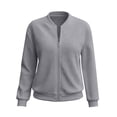thumbnail image 4 of LUVDA Jackets for Women Waffle Knit Full Zip Long Sleeve Casual Lightweight Coats with Ribbed Trim for Fall Winter Outerwear, 4 of 8