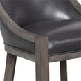 thumbnail image 3 of Home Square 2 Piece Wood Frame Faux Leather Counter Stool Set in Gray, 3 of 7