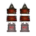 thumbnail image 1 of 2Pcs/Set Halloween Door Hanging Signs Spooky Ghost Pumpkin Design Clear Pattern Hanging Signs Indoor Outdoor Decoration, 1 of 10