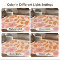 thumbnail image 7 of ODIKA 4'x6' Pink Orange Mid Century Floral Design Washable Area Rug Retro Botanical Pattern with Geometric Shapes for Home Office, Under Desk, Non-Slip Chair-Friendly, Flatwoven, 7 of 7