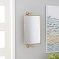 thumbnail image 2 of DecMode 14" x 28" Gold Dimensional Adjustable Wall Mirror, 2 of 13
