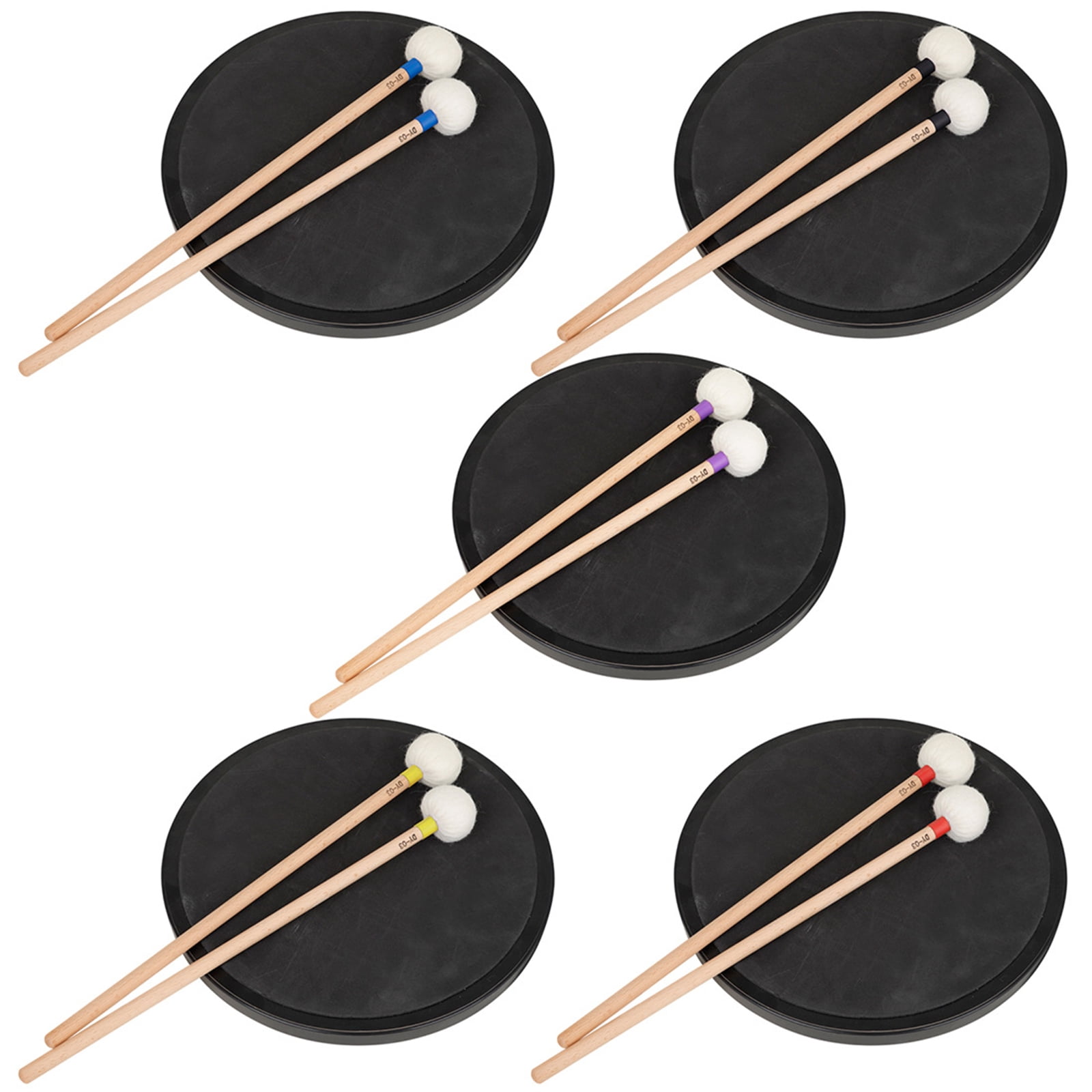 1 Pair Maples Handle Drumsticks with Soft Felt Head Percussion Snares Drum Timpani Drum Hammer