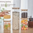 thumbnail image 3 of Latas selladas de vidrio de borosilicato alto, latas de té con tapa de bambú, latas de almacenamiento transparentes, latas de dulces, latas de almacenamiento de cocina, 3 of 5