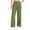 Green, variant on KAUOD Girls Dress Uniform Pants Baggy Wide Leg Straight Long Trousers with Pockets Teen Kids Performance Business Pants