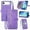 Purple, variant on For iphone 16e 6.1 inch Case, Wallet for Women Men, Durable PU Leather Magnetic Flip Lanyard Strap Wristlet Zipper Card Holder Wallet Phone Case for iphone 16e