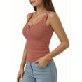 thumbnail image 2 of MOYIKO Women's Sleeveless Henley Tank Tops Ribbed V Neck Button Down T Shirts Summer Slim Fit Tee Tops, 2 of 7