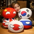 thumbnail image 2 of Peluche Countryball Kawaii de 10 a 40 cm, modelo Polandball de la ONU, EE. UU., URSS, Francia, Rusia, Reino Unido, Japón, UE, Canadá, Italia, Rusia, cojín para sofá con colgante, 2 of 5