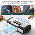 thumbnail image 6 of Aeitto Precision 130W Vacuum Sealer,with 10-In-1 Functions,Double Seal&Pump,Vacuum Sealer Machine for Food with Bags Storage,Built-in Cutter&Hose,Powerful Food Vacuum Sealer,Stainless Steel, 6 of 9