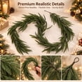 thumbnail image 6 of Christmas Pine Vines, 6FT Simulated Drooping Branches, Plastic Faux Garland, Fireplace Lintel Holiday Indoor Home Party Decoration, 6 of 7