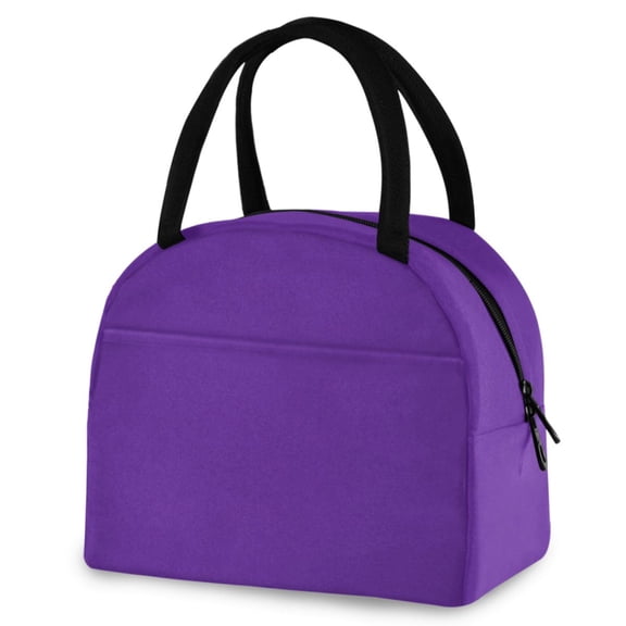 ALAZA Dark Purple Insulated Lunch Box Reusable Cooler Tote Bag Work Office Picnic