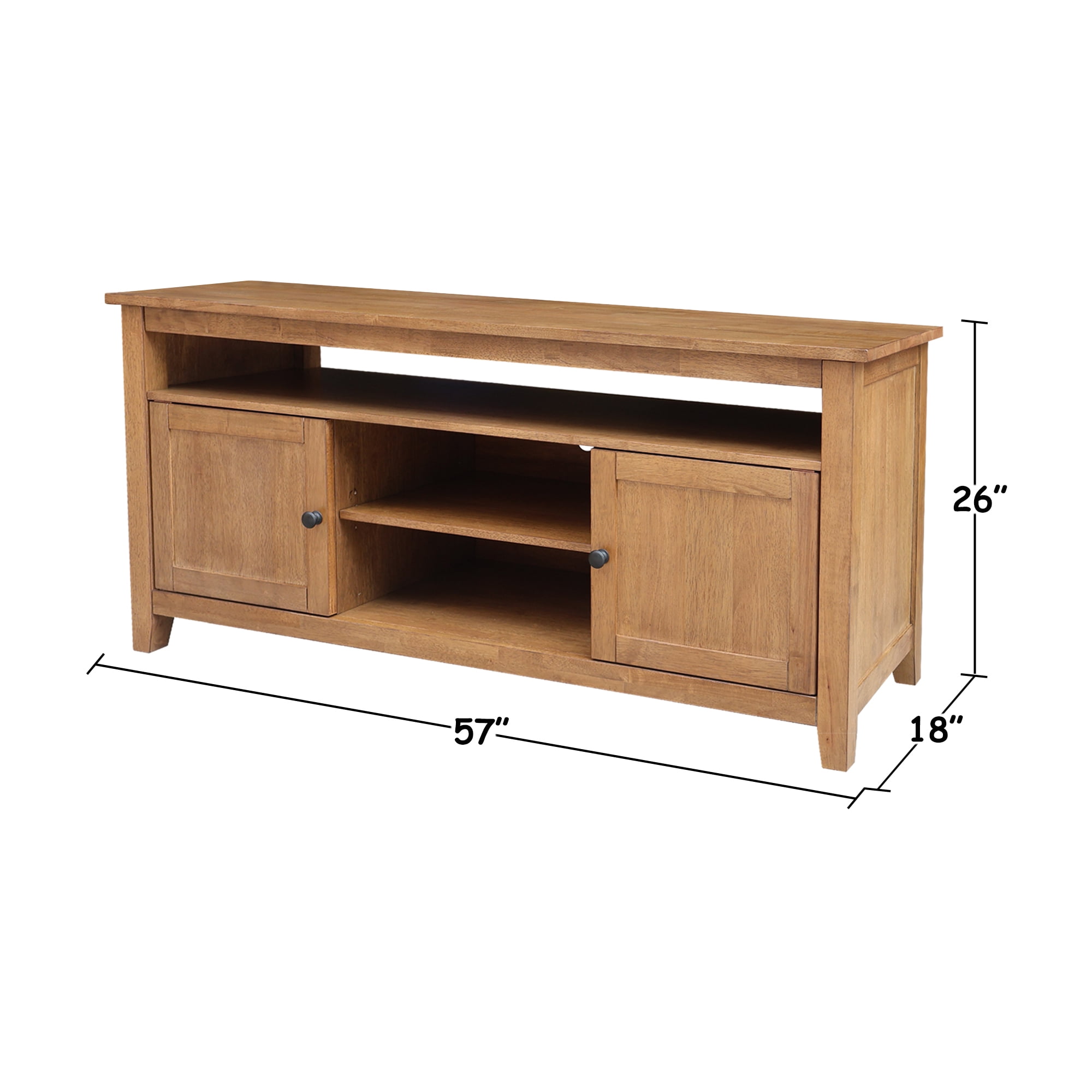 Solid Wood Entertainment / TV Stand with 2 Doors