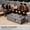 Gray-Rock Veins, variant on 42 in. Retangular Coating Steel Propane Firepit Table, 50,000 BTU Outdoor Fire Pit Table in Gray-Rock Veins