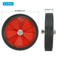 thumbnail image 2 of Unique Bargains 6" Universal Air Compressor Wheel with 0.5" Hole for Easy Mobility, Red 2 Pack, 2 of 5