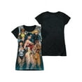 thumbnail image 3 of DC Justic League Of America Girls Night Out Juniors Black Back T-Shirt Tee, 3 of 3