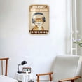 thumbnail image 5 of Music Because Murder Is Wrong Cat Framed Wooden Wall Art, Cat Wooden Plaque Lovely Cat Room Decor, Funny Cat Gifts for Home Decoration, Funny Cat Artwork Black Framed Art 12x8 inches, 5 of 8