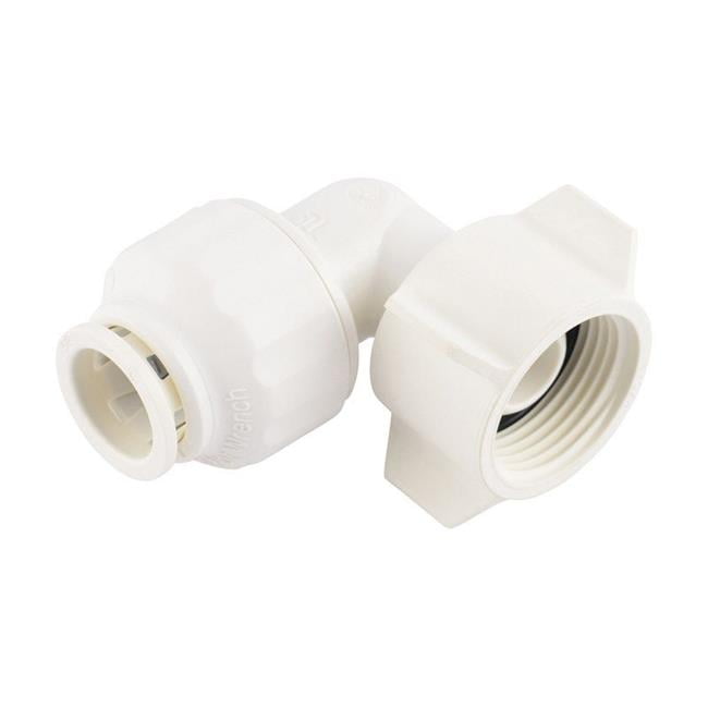 SharkBite 25667 Quick Connect Poly Elbow Female Swivel Elbow, 3/8" x 1/