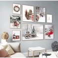 thumbnail image 3 of Arte de pared de ardilla de alce de Navidad, pintura en lienzo, decoración de sala de estar, carteles e impresiones, cuadros de pared, 3 of 4