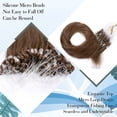thumbnail image 5 of MY-LADY 50S 1G Remy Micro Beads Hair Extensions Human Hair Thick Invisible Nano Beads Micro Link Hairpiece 22inch #06 Light Brown, 5 of 8