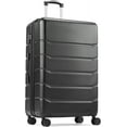 thumbnail image 6 of 24 Inch Hardside Carry On Luggage, Suitcase with Double Spinner Wheels & TSA Lock, Hard Shell, Expandable Rolling Lightweight, Black, 6 of 6