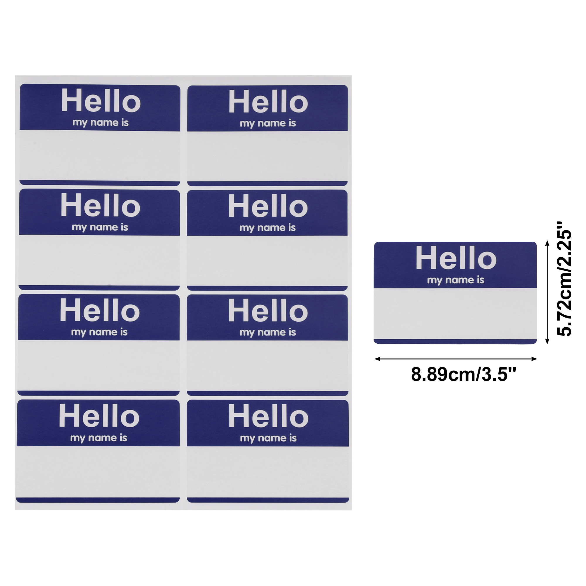 Unique Bargains Handwritten Name Gift Stickers 3.5"x2.25" 6 Pcs Blue