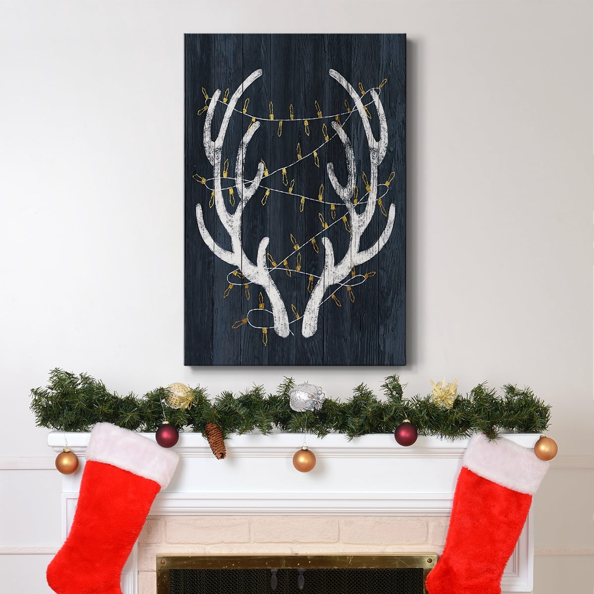 Antlers & Lights- Gallery Wrapped Canvas