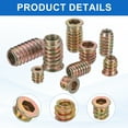 thumbnail image 4 of 18Pcs Threaded Inserts Nuts, M8x30mm Hex Socket Drive Nut Inserts for Wood, 4 of 6