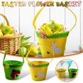thumbnail image 1 of TIMIFIS Easter Basket Holiday Rabbit Bunny Printed Canvas Gift Carry Candy Bag, 1 of 7