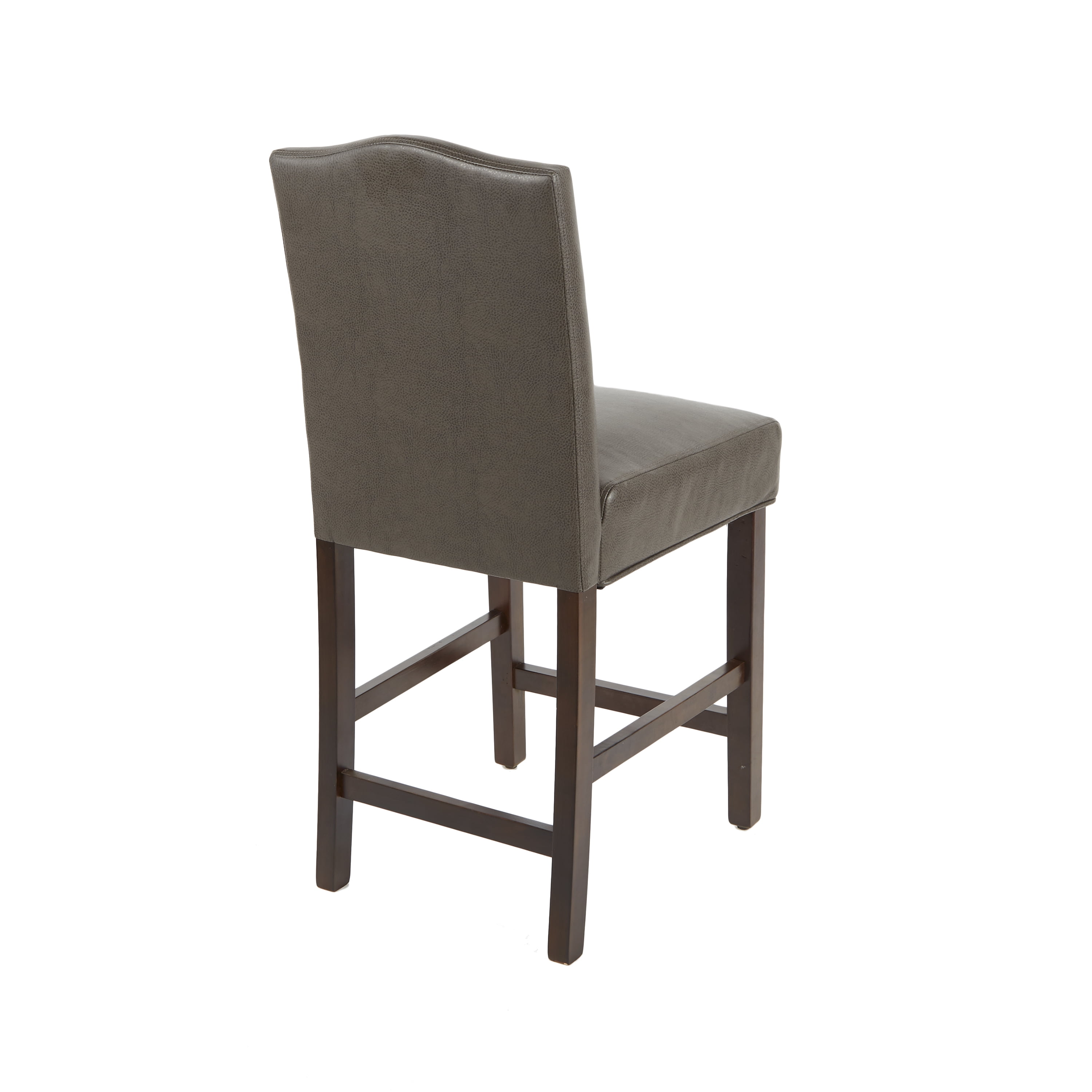 Better Homes Gardens London Faux Leather 24 Counter Stool Set Of 2 Gray Walmart Com Walmart Com