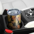 thumbnail image 5 of 20oz Tumblers Autumn Fall Leaves Pattern Stainless Steel Vacuum Insulated Double Wall Travel Tumbler Cups Mug with Lid and Straw,Cleaning Brush for Cold & Hot Drinks, 5 of 7