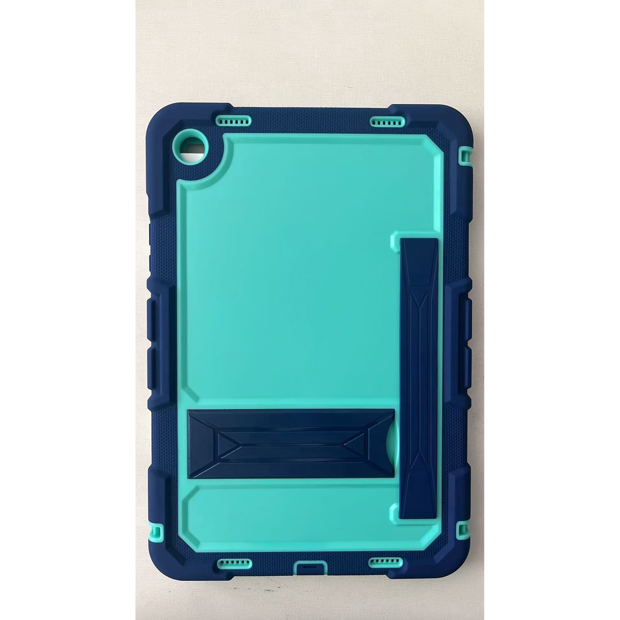 Meifei Case for Galaxy Tab A9+ / A11+ 11 inch, Protective Cover with Kickstand & Hand Strap, Navy blue Mint green