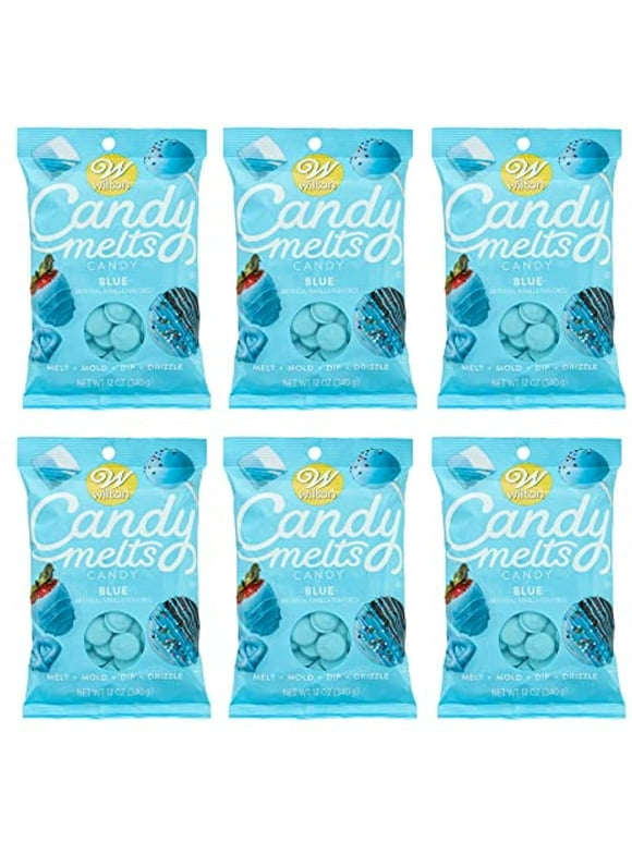 Wilton Blue Candy Melts Candy, 12 Oz, Pack Of 6