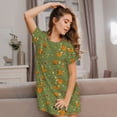 thumbnail image 3 of Fotbe Squirrel And Nuts Bata de Dormir para Mujer con Estampado, Camisón de Algodón de Manga Corta, Ropa de Dormir Casual, 3 of 6