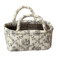 thumbnail image 2 of Small Storage Basket Organizer, Mini Fabric Floral Storage Baskets with Handle,Storage Bins for Toys, Books, Towels, and Clothes, 2 of 5