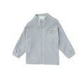 thumbnail image 3 of Kids Fleece Jacket Winter Stand Collar Zip Up Coat Long Sleeve Cute Bear Embroidered Outerwear Daily Casual School Outwear for Boys Girls, 3 of 6