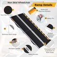 thumbnail image 2 of QinaQin 5FT Aluminum Folding Wheelchair Ramp, Portable Non-Slip Threshold Ramp for Doorways, Home Steps and Scooters, 2 of 7