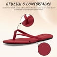 thumbnail image 4 of Flip Flops for Women Thong Flat Sandals Lightweight Minimalist Non-Slip Memory Foam Sole Open Toe Casual Vacation Daily Essentials Classic Beach Slippers, 4 of 7