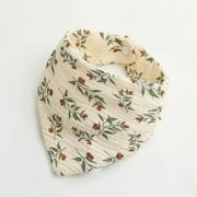 Baby Bibs Bandana Muslin Drooling Bib for Infant 0-2Year Baby Teething Soothe Cotton Towel High Absorbent Stylish Floral Bib Flower