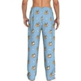 thumbnail image 3 of Uemuo Cute Cartoon Corgi Pattern Men's Wide Leg Palazzo Lounge Pants with Pockets Light Weight Loose Comfy Casual Pajama Pants-Small, 3 of 9