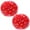 RED, variant on 2 PCS Cheerleading Pom Poms with Baton Handle for Team Spirit Sports Dance Cheering Adults