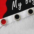 thumbnail image 4 of Homewish My Boy Girl Black Out Curtains, Romantic Love Heart Curtains Pack of 2 (42x63 Each), Black Red Anniversary Festival Bedroom Curtains, Blackout Curtains Home Decor, 4 of 6
