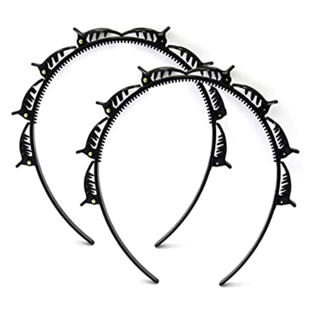 Horquilla para el cabello, 2 PCS Diadema de ayuda para el cabello con clips, Horquillas para el cabello Suministros de peluquería, Accesorios para el cabello para el cabello con diadema, Diadema con clip giratorio Vhermosa LKX-1119-2