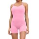 thumbnail image 1 of Gibobby pantalones siameses Sin incomodidad Apretado Pantalones de yoga Hollow Back Body Training Fitness Sports Mono(Rosa， M), 1 of 5