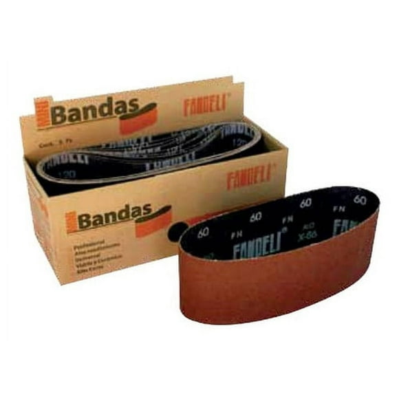 Banda de Lija Fandeli 3´´ X 18´´ Grano 120 para Madera y Metal 4994