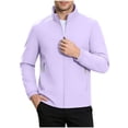 thumbnail image 3 of Cmtiyu Fashion Jackets for Men Casual Long Sleeve Stand Neck Outdoor Zip Up Purple Jackets with Zip Pockets XXS-3XL, 3 of 9